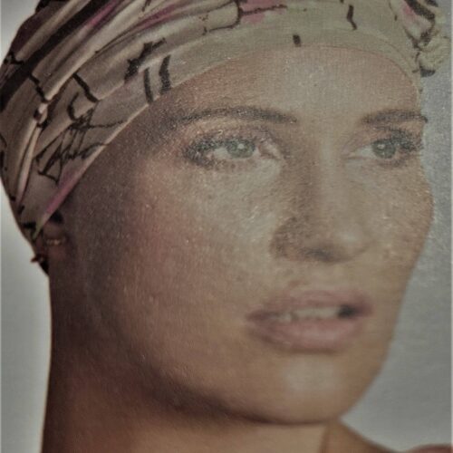 Christine Headwear Azure Printed Turban - Reverse Generation