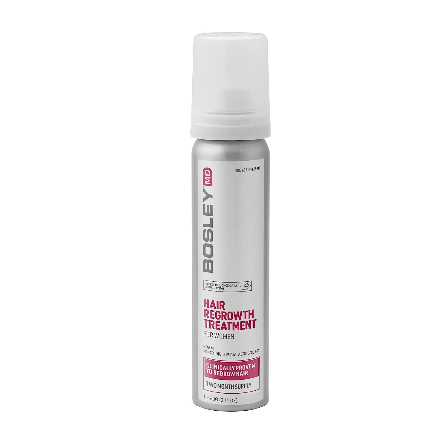 Bosley MD Women's Extra Strength Minoxidil %5 Topical Foam 2 Month Supply, 2-oz size - Reverse Generation Established in 2008