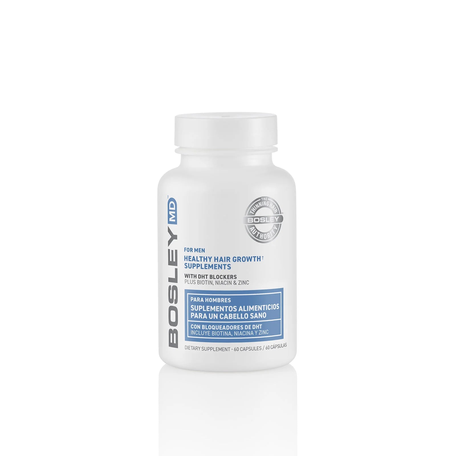 Bosley MD Men's Healthy Hair Growth Supplements, 60 - Capsules - Reverse Generation Established in 2008