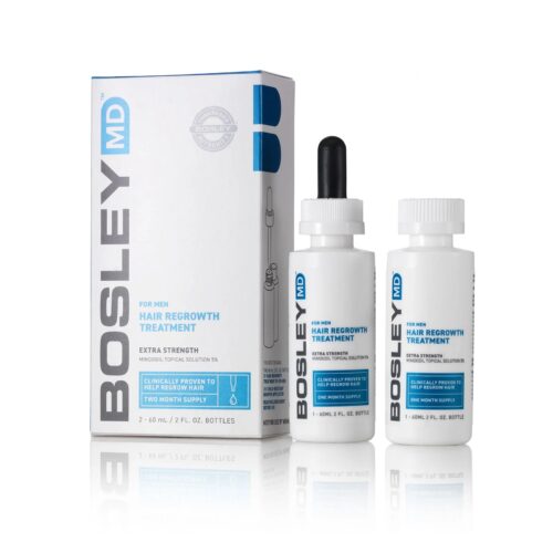 Bosley MD Men's Hair Regowth Treatment 5% Dropper x 2 , 2- oz - Reverse Generation Established in 2008