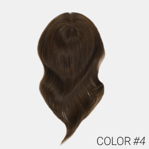 Eloise Fine Welded Mono Human Hair Topper with Cuticle-Aligned Mongolian Hair 14 inch